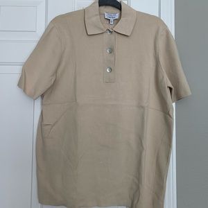 & other stories knit polo shirt